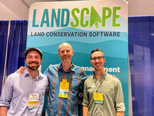 Landscape land conservation software booth at Rally National Land Conservation Conference 2022