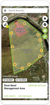 Landscape land conservation software mobile app