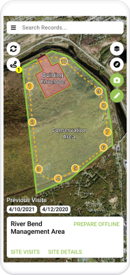 Landscape land conservation software mobile app